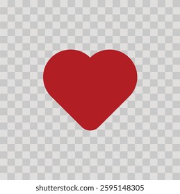 Red heart on a grey background