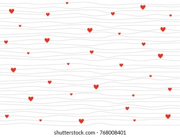 red heart on line background. greeting celebration love or valentines concept. vector illustration
