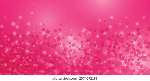 Red heart on pink background for Mothers Day and Valentine Day love banner design vector illustration with blank space.Paper hearts. Valentines day poster with flying red heart . stock illustration