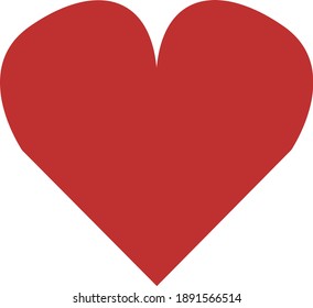 corazón rojo sobre fondo blanco