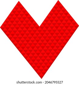 red heart on white background