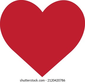 red heart on white background 