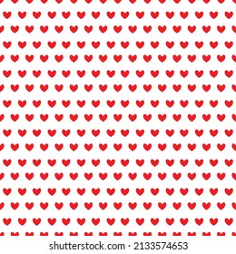 Red heart on white background. A repeating seamless vector.graphics for your project.