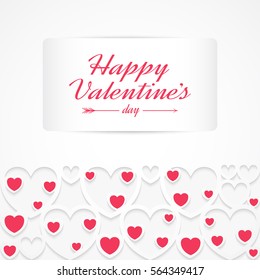 red heart on a white background. vector. valentines day concept