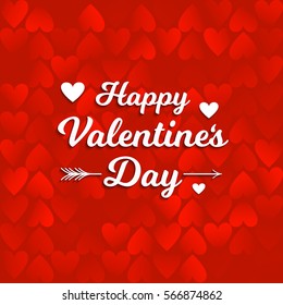 red heart on a white background. vector. valentines day concept