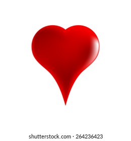 Red heart on white background.EPS10