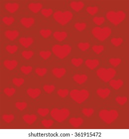 Red Heart with orange background