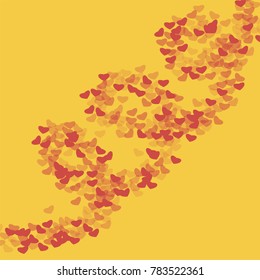 Red heart outline which consists of isolated elements. Modern style with ethnic elements in red heart outline. Can be used as print, wallpaper, cards, valentine cards, logo, background and etc.