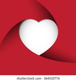 Red Heart paper background.eps10