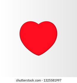 Red heart paper cut.