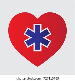 red heart paramedic icon