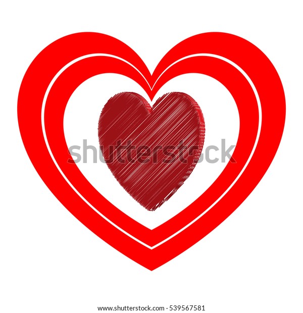 Red Heart Path Medicine Valentines Day Stock Vector ...