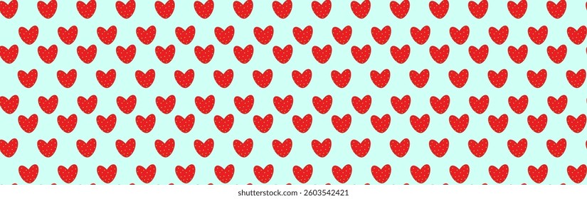 red heart pattern with a pattern 