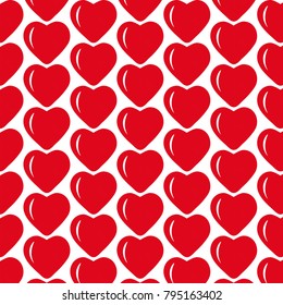 Red heart pattern