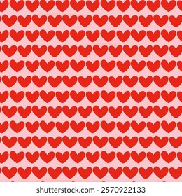 Red heart pattern design for romantic occasions and celebrations with a vibrant and playful appearance