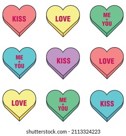 Red heart pattern. Love background Web