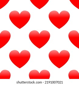 red heart pattern on white background.