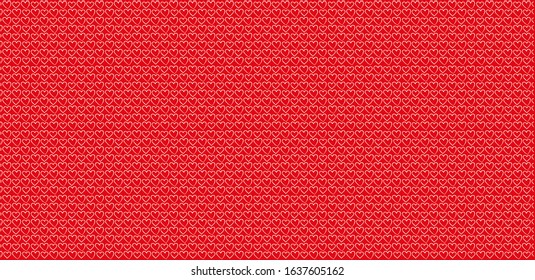 Red Heart pattern. Packaging design for gift wrap. Abstract geometric modern background.Vector love seamless patern for Happy Mother's or Valentine's Day greeting card. Eps 10