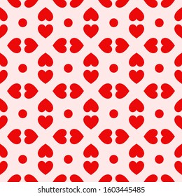 red heart pattern seamless vector