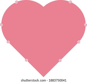 Red heart. Heart with a pattern. Valentine's Day. Festive decor. Heart shaped postcard.