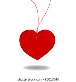 Red heart pendant