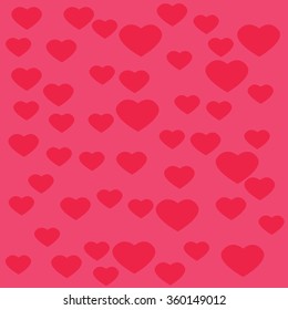 Red Heart with pink background