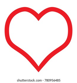 Red heart. Playing color is red.