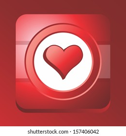 red heart poker button