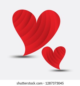 Red heart polygonal vector, heart icon, logo, flat icon for apps and website, love sign, valentine symbol, polygon graphic, eps10