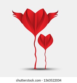 Red heart polygonal vector, heart icon, T shirt logo, flat icon for apps and website, love sign, valentine symbol, polygon graphic, eps10
