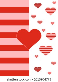 Red heart postcard