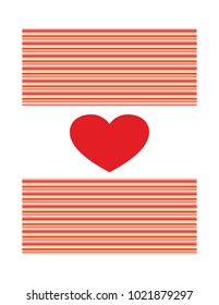 Red heart postcard
