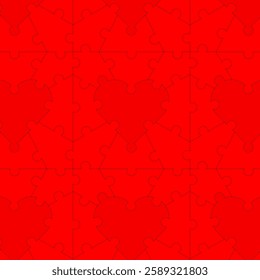 Red heart puzzle pattern. Background, Wrapping paper, Holiday, Wallpaper, Fabric, Print - Powered by Shutterstock - Get 15% off with code: PIKWIZARD15