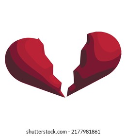 Red heart. Realistic 3d design icon heart symbol love. Vector illustration