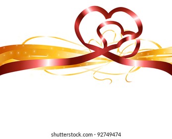 red heart ribbon