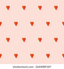 Red Heart Seamless Pattern Background. Romantic Wedding Party Wallpaper Decoration. valentine day Gift Wrapping Paper Print. Textile fabric Swatch Design. Valentine Day Symbol Art. 