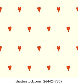 Red Heart Seamless Pattern Background. Romantic Wedding Party Wallpaper Decoration. valentine day Gift Wrapping Paper Print. Textile fabric Swatch Design. Valentine Day Symbol Art. 