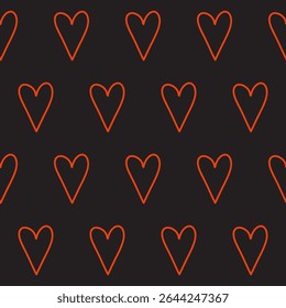 Red Heart Seamless Pattern Background. Romantic Wedding Party Wallpaper Decoration. valentine day Gift Wrapping Paper Print. Textile fabric Swatch Design. Valentine Day Symbol Art. 