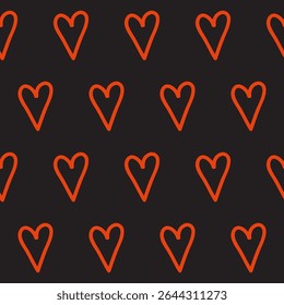 Red Heart Seamless Pattern Background. Romantic Wedding Party Wallpaper Decoration. valentine day Gift Wrapping Paper Print. Textile fabric Swatch Design. Valentine Day Symbol Art. 