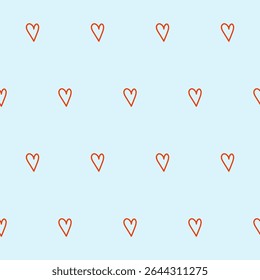 Red Heart Seamless Pattern Background. Romantic Wedding Party Wallpaper Decoration. valentine day Gift Wrapping Paper Print. Textile fabric Swatch Design. Valentine Day Symbol Art. 