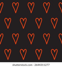 Red Heart Seamless Pattern Background. Romantic Wedding Party Wallpaper Decoration. valentine day Gift Wrapping Paper Print. Textile fabric Swatch Design. Valentine Day Symbol Art. 