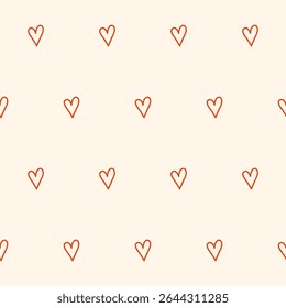 Red Heart Seamless Pattern Background. Romantic Wedding Party Wallpaper Decoration. valentine day Gift Wrapping Paper Print. Textile fabric Swatch Design. Valentine Day Symbol Art. 