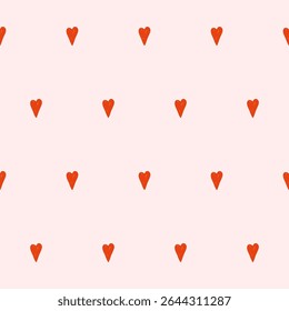 Red Heart Seamless Pattern Background. Romantic Wedding Party Wallpaper Decoration. valentine day Gift Wrapping Paper Print. Textile fabric Swatch Design. Valentine Day Symbol Art. 