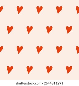 Red Heart Seamless Pattern Background. Romantic Wedding Party Wallpaper Decoration. valentine day Gift Wrapping Paper Print. Textile fabric Swatch Design. Valentine Day Symbol Art. 