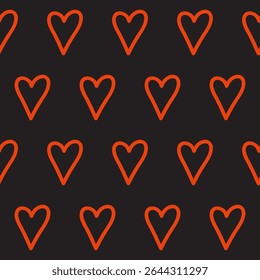 Red Heart Seamless Pattern Background. Romantic Wedding Party Wallpaper Decoration. valentine day Gift Wrapping Paper Print. Textile fabric Swatch Design. Valentine Day Symbol Art. 