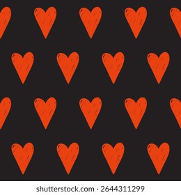 Red Heart Seamless Pattern Background. Romantic Wedding Party Wallpaper Decoration. valentine day Gift Wrapping Paper Print. Textile fabric Swatch Design. Valentine Day Symbol Art. 