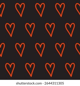 Red Heart Seamless Pattern Background. Romantic Wedding Party Wallpaper Decoration. valentine day Gift Wrapping Paper Print. Textile fabric Swatch Design. Valentine Day Symbol Art. 