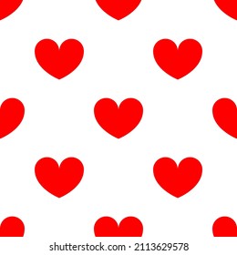 red heart seamless pattern on white background for website wallpaper or wrapping paper and creative festive card graphic design 