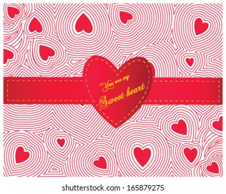 Red Heart seamless patterns can be use for card designs or backgrounds. Red heart symbol is used to convey emotion, affection and love, especially romantic love.
