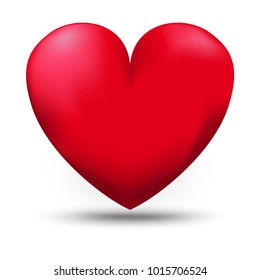 red heart with shadow